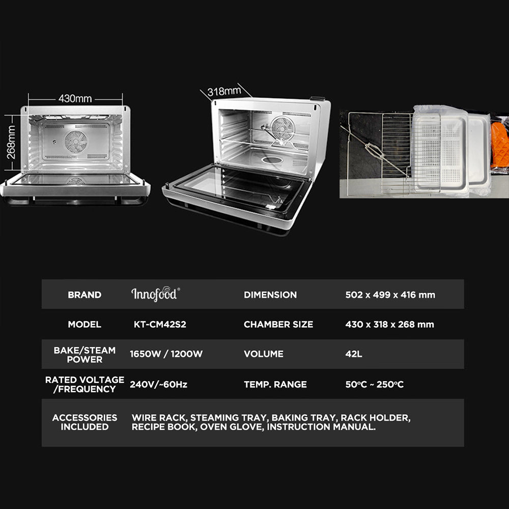 Innofood KT-CM42S2 42L Digital Steam Oven