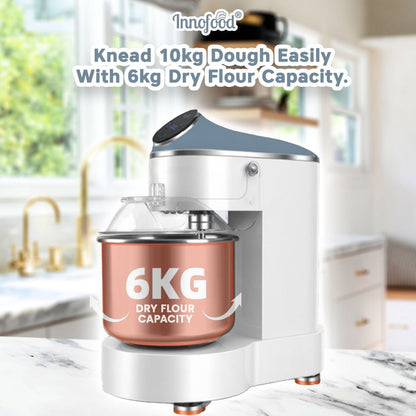 Innofood Heavy Duty Table Top Spiral Mixer KT-H10D (10L / 4kg Dry Flour)