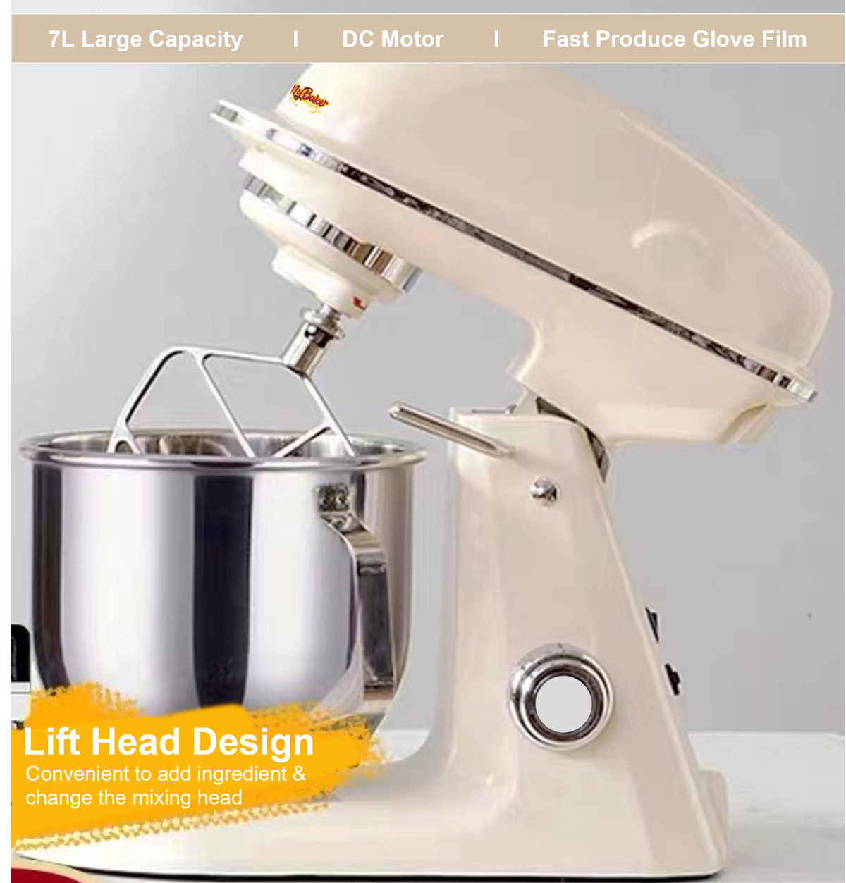 MyBaker KNIGHT 7AH tilt-head design