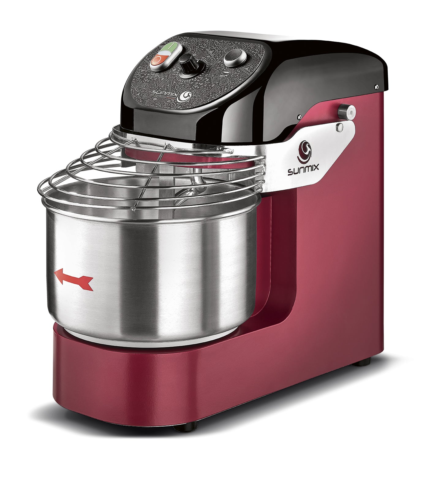 Sunmix EASY6 spiral dough mixer in Rosso Rubino