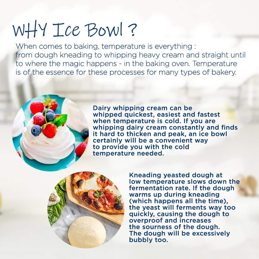 Why use an ice bowl for cream and dough