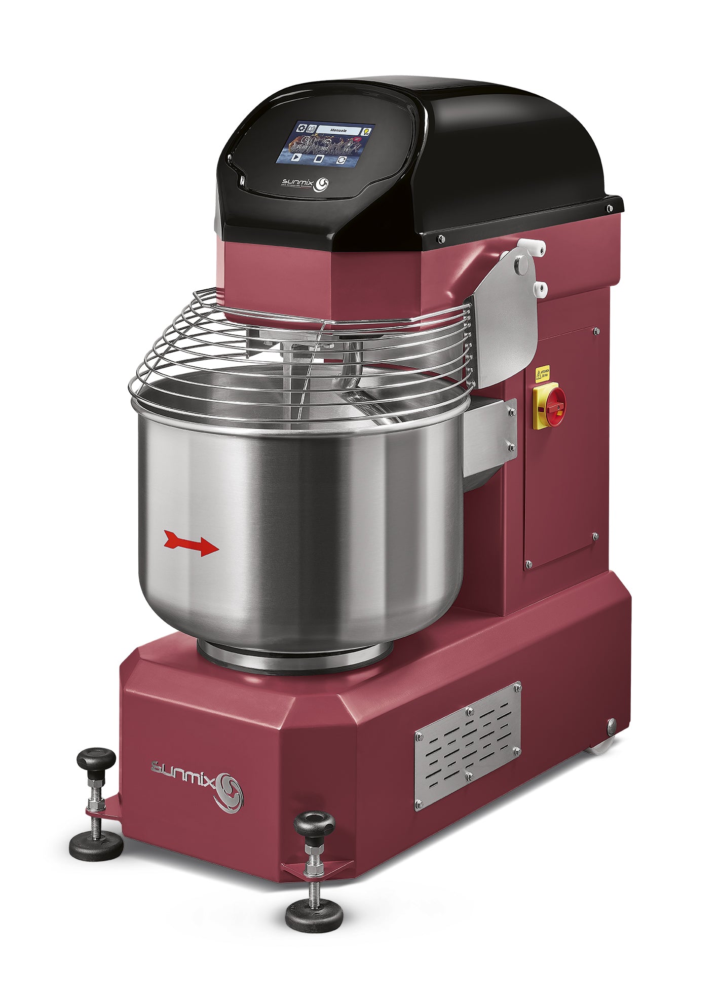 Sunmix SMART 50 spiral dough mixer in Rosso Rubino