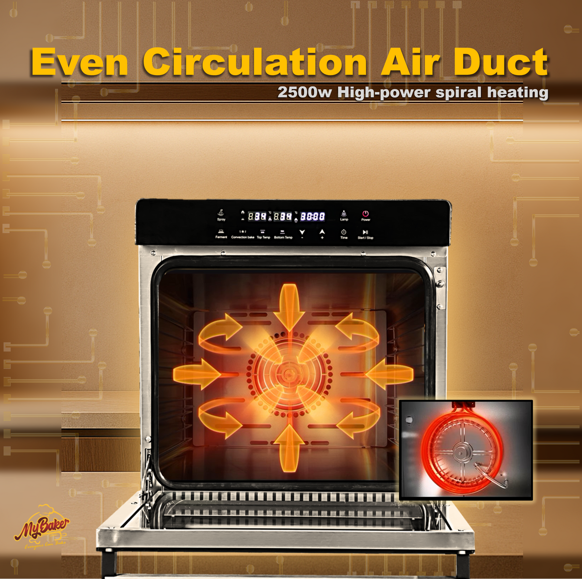 MyBaker Ultimate 2500 even air circulation