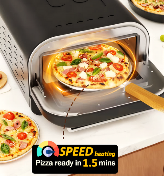 MyBaker HF-1202EL pizza ready in 1.5 minutes