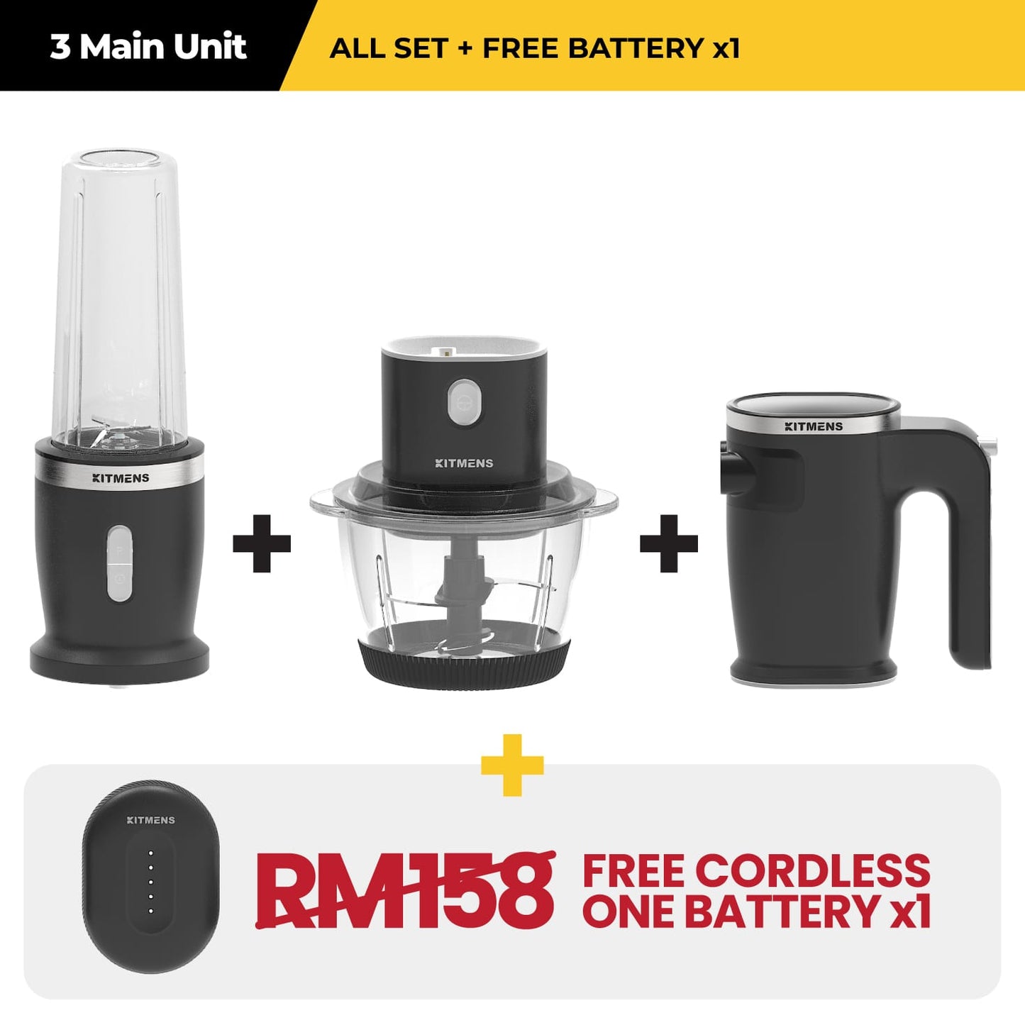 Kitmens ONE Cordless Personal Blender KM-CPB
