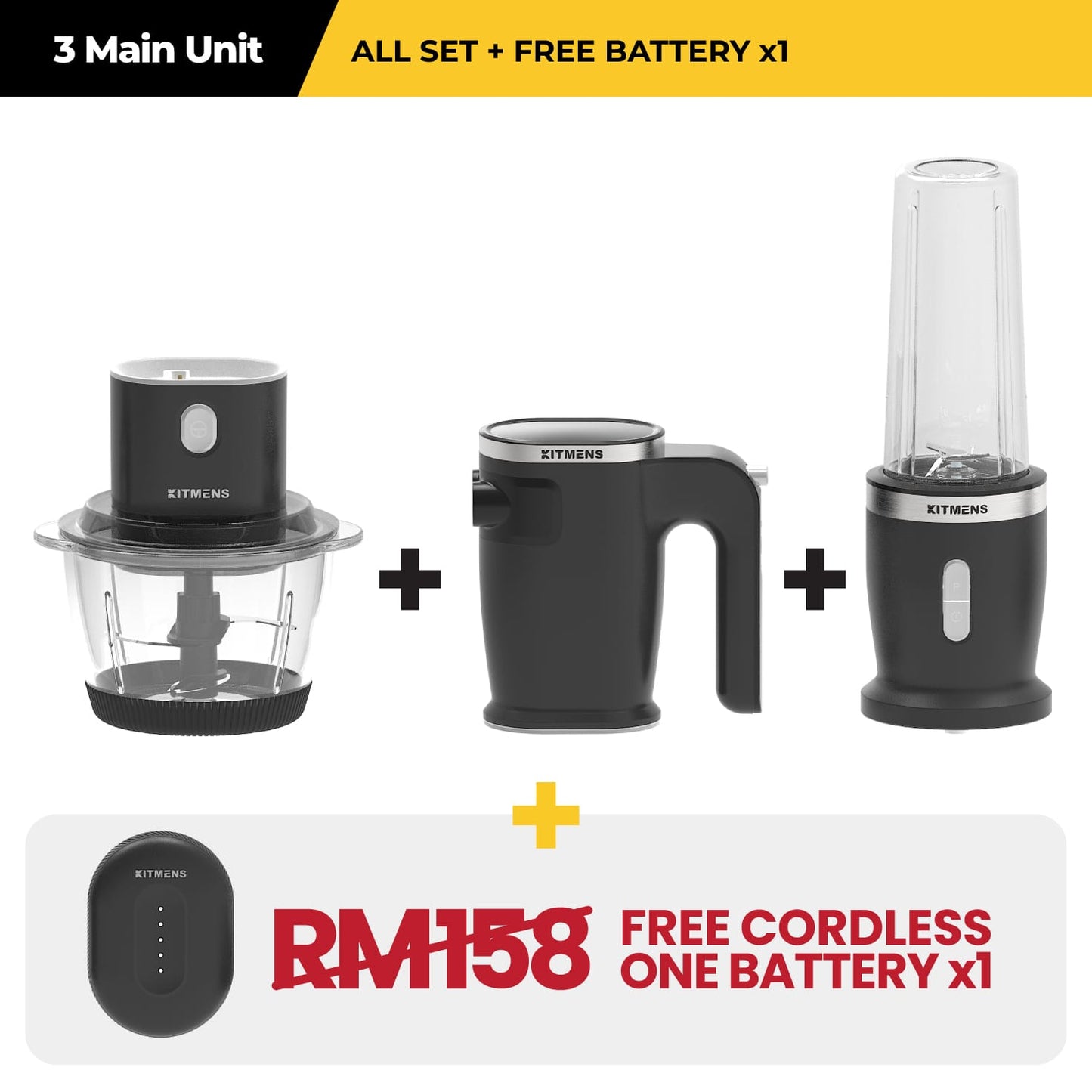 Kitmens ONE Cordless Chopper KM-CC