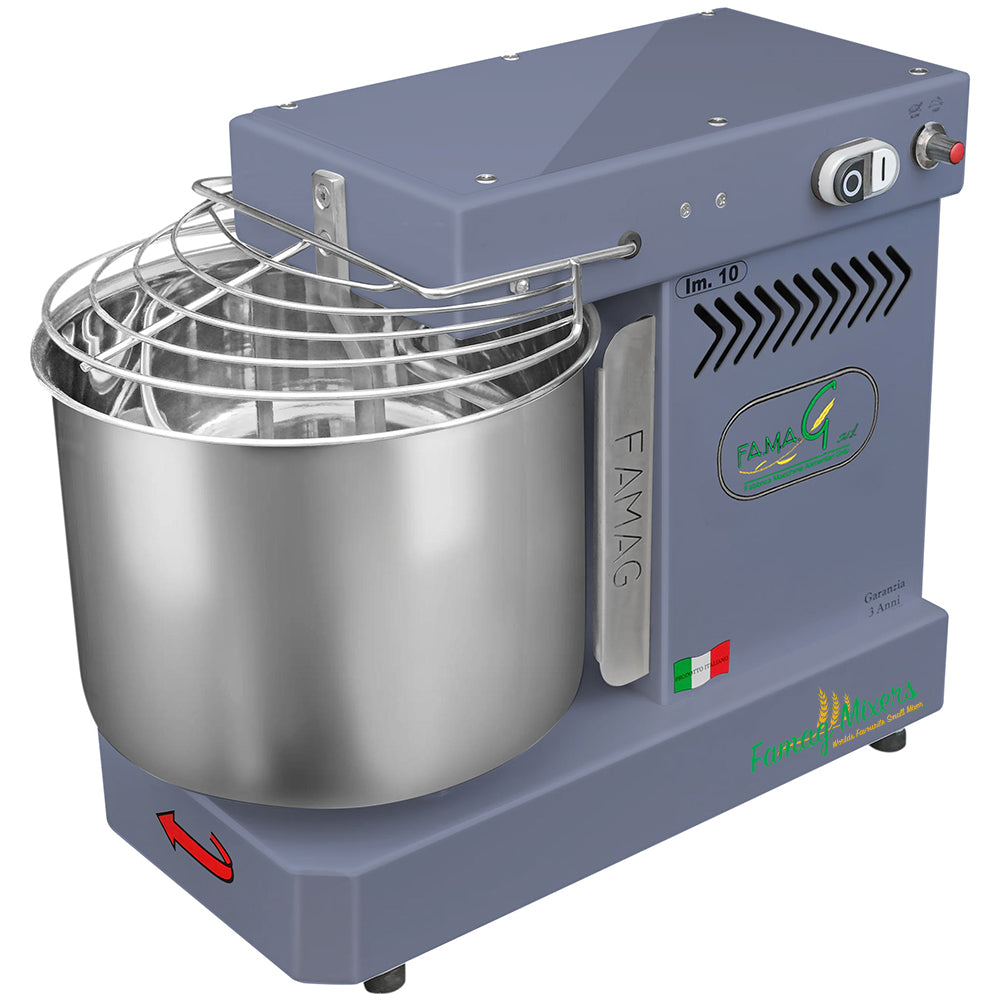 Famag IM10 10-Speed Spiral Dough Mixer - Dark Silver
