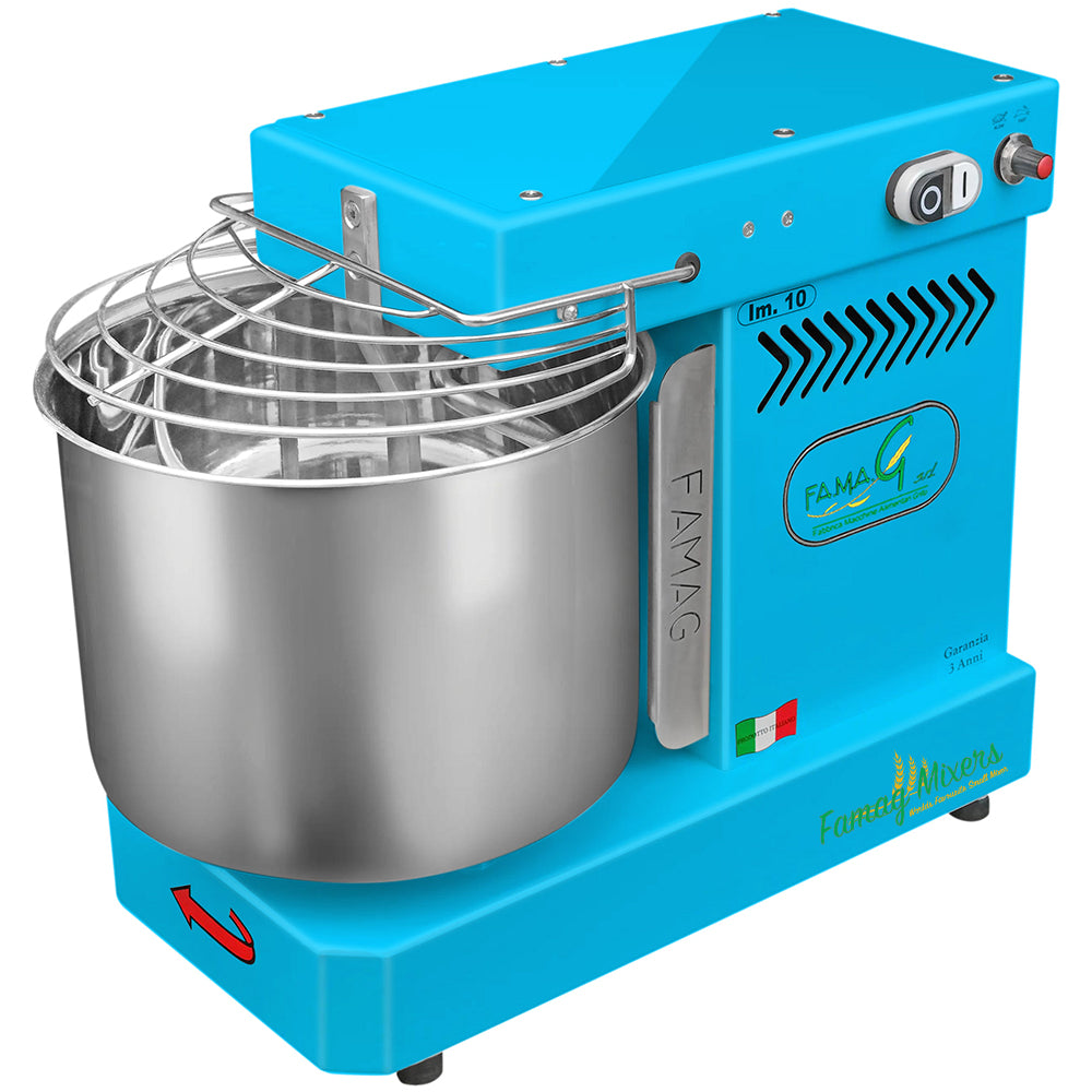 Famag IM10 10-Speed Spiral Dough Mixer - Azzurro