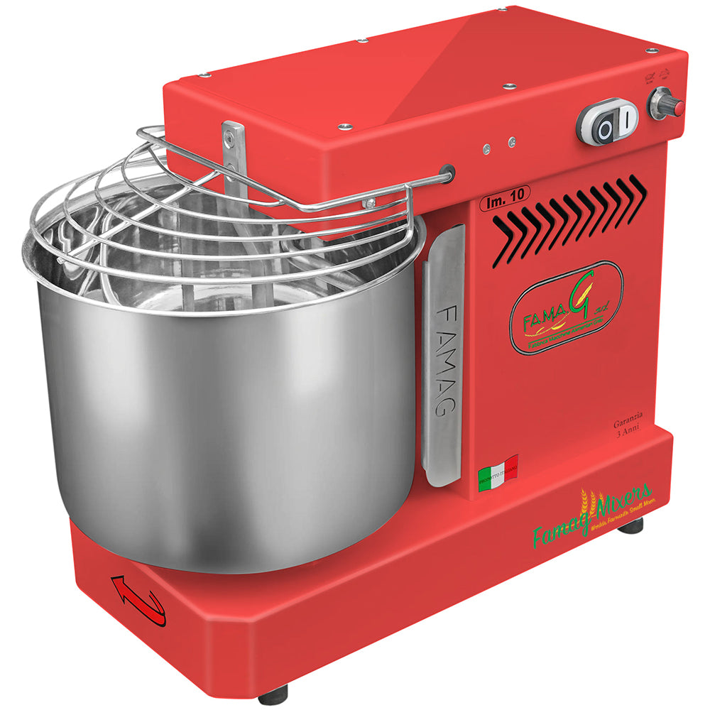 Famag IM10 10-Speed Spiral Dough Mixer - Maraschino