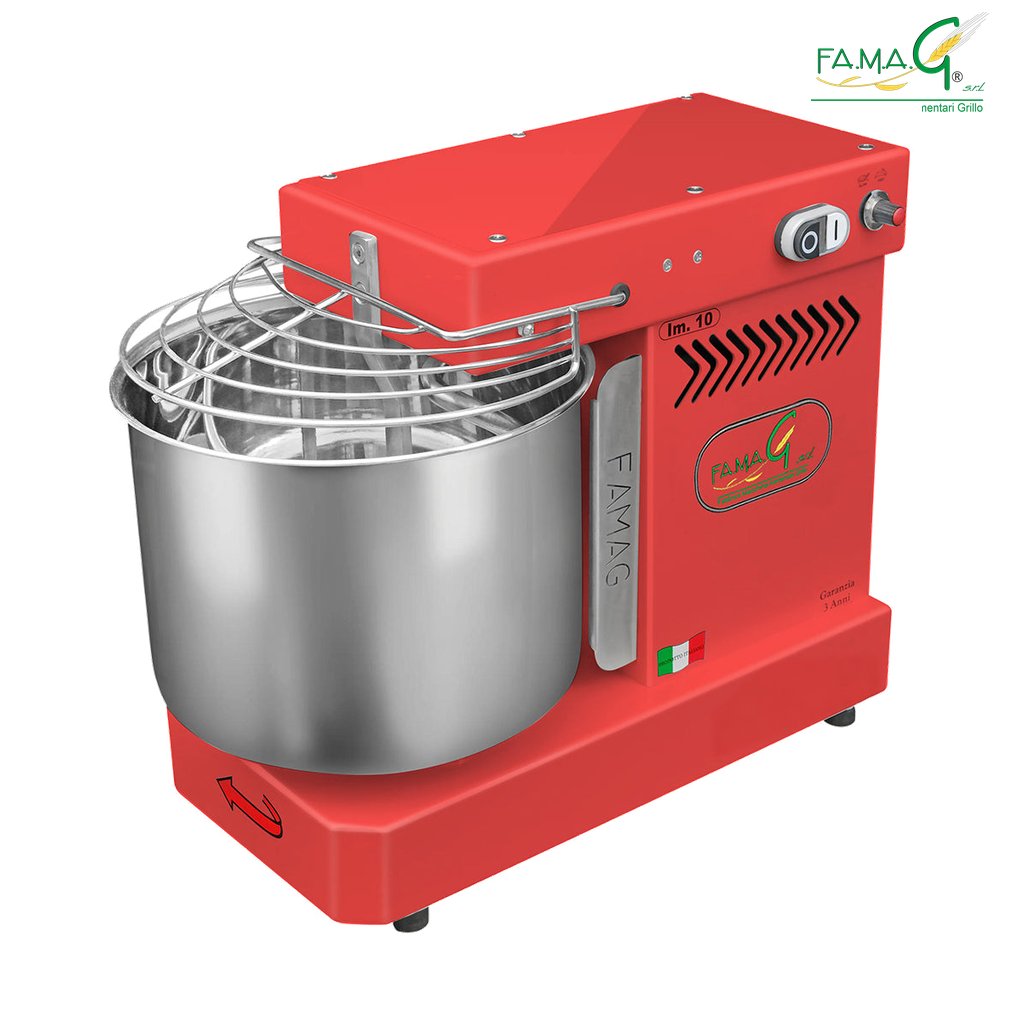 Famag IM10 10-Speed Spiral Dough Mixer - Maraschino