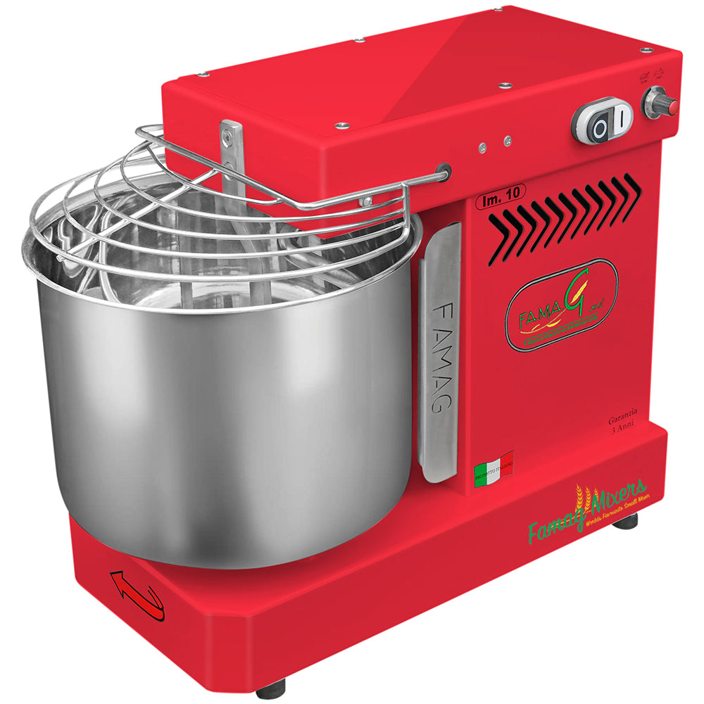 Famag IM10 10-Speed Spiral Dough Mixer - Ruby
