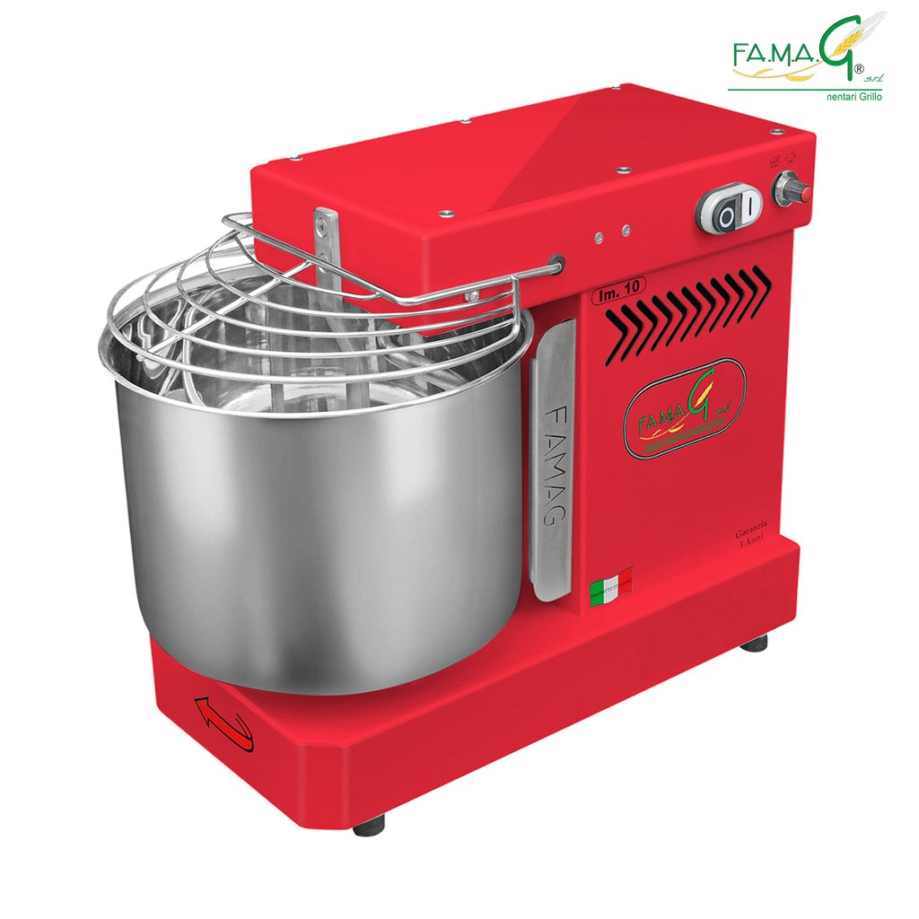 Famag IM10 10-Speed Spiral Dough Mixer - Ruby
