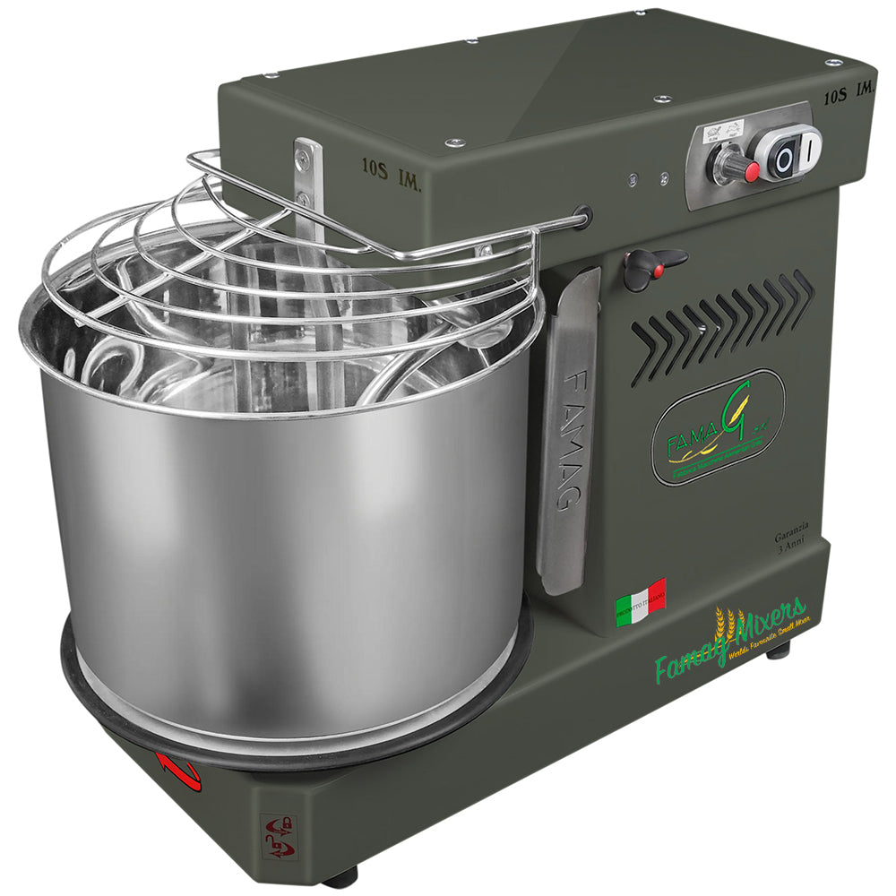 Famag IM10-S 10-Speed Removable Bowl Spiral Dough Mixer - Charcoal