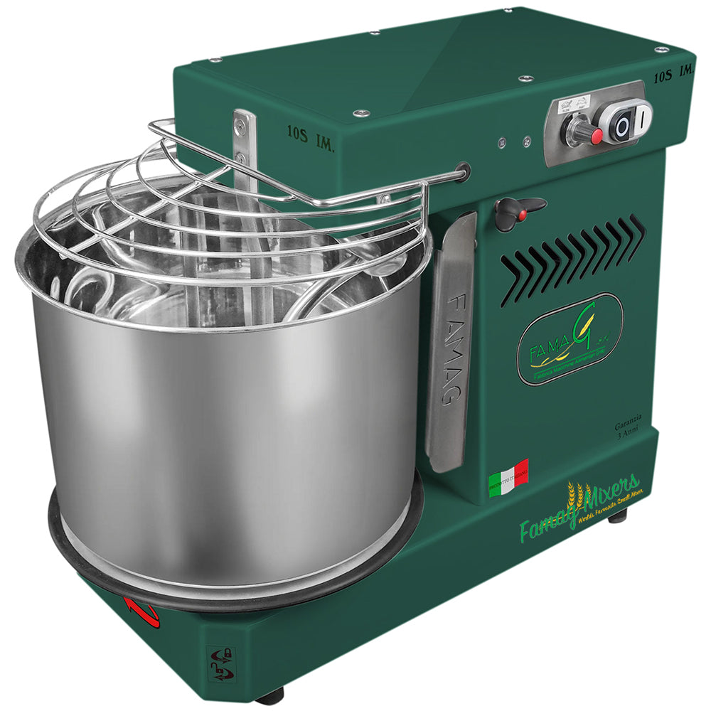 Famag IM10-S 10-Speed Removable Bowl Spiral Dough Mixer - Emerald