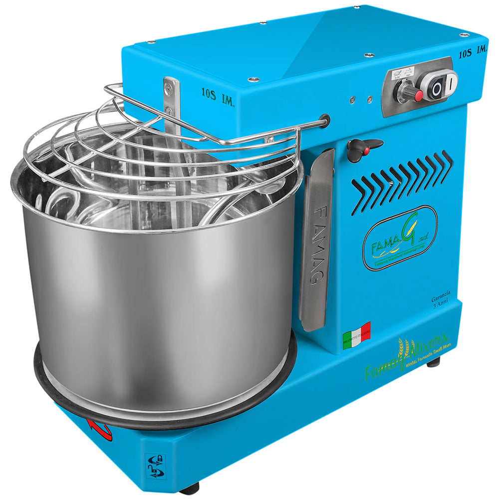 Famag IM10-S 10-Speed Removable Bowl Spiral Dough Mixer - Azzurro