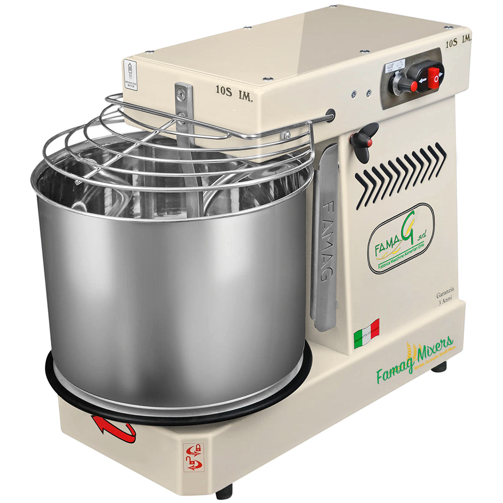 Famag IM10-S High Hydration Removable Bowl Spiral Dough Mixer - Oyster