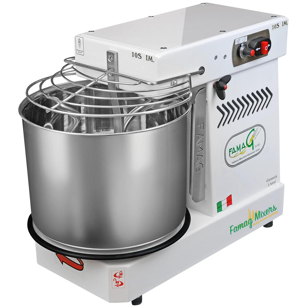 Famag IM10-S High Hydration Removable Bowl Spiral Dough Mixer - Arctic White