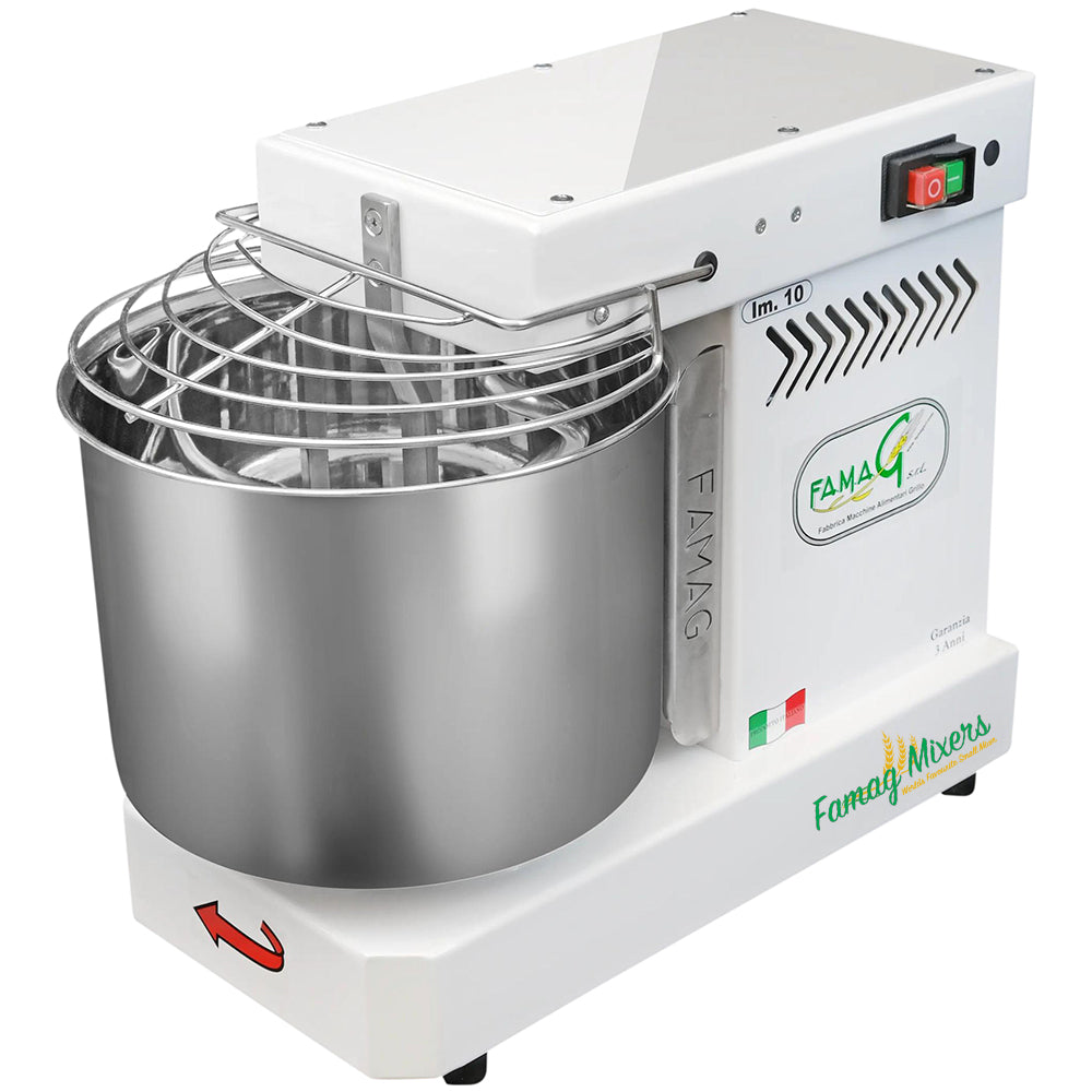 Famag IM10 Single Speed Spiral Dough Mixer - Arctic White
