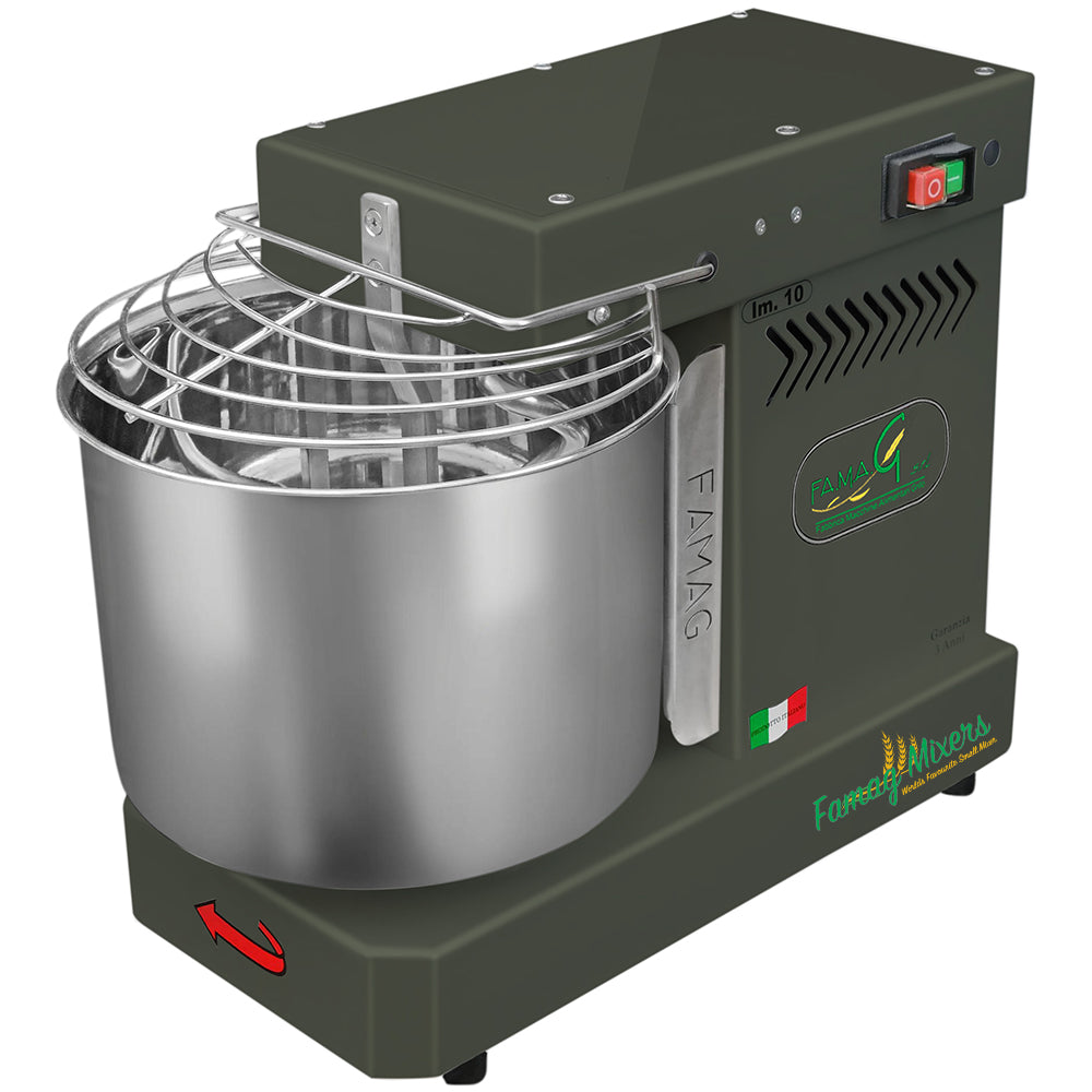 Famag IM10 Single Speed Spiral Dough Mixer - Charcoal