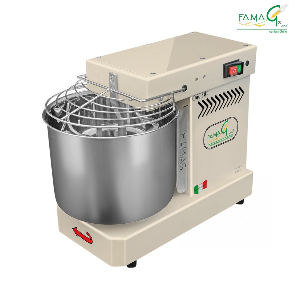 Famag IM10 Single Speed Spiral Dough Mixer - Oyster