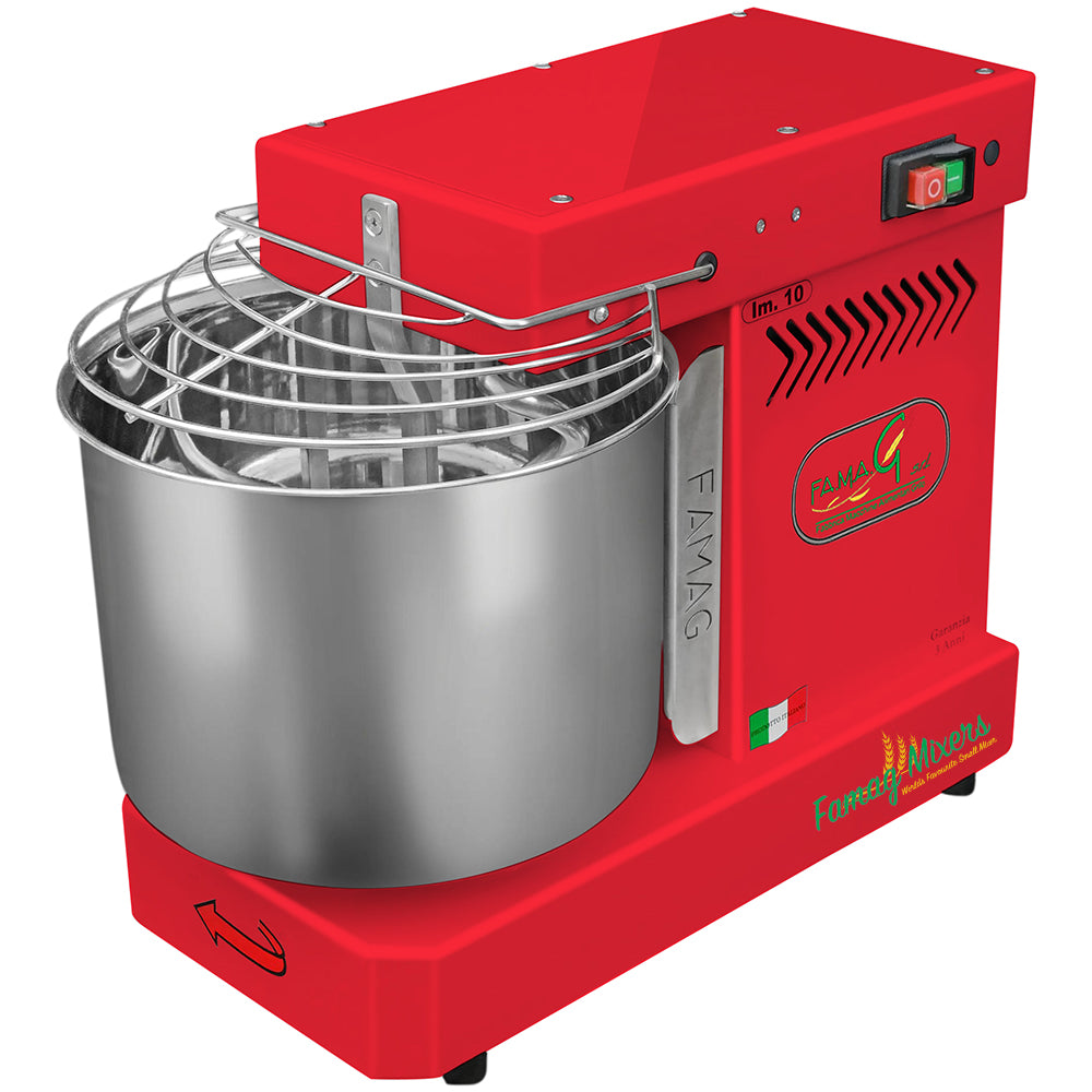 Famag IM10 Single Speed Spiral Dough Mixer - Ruby