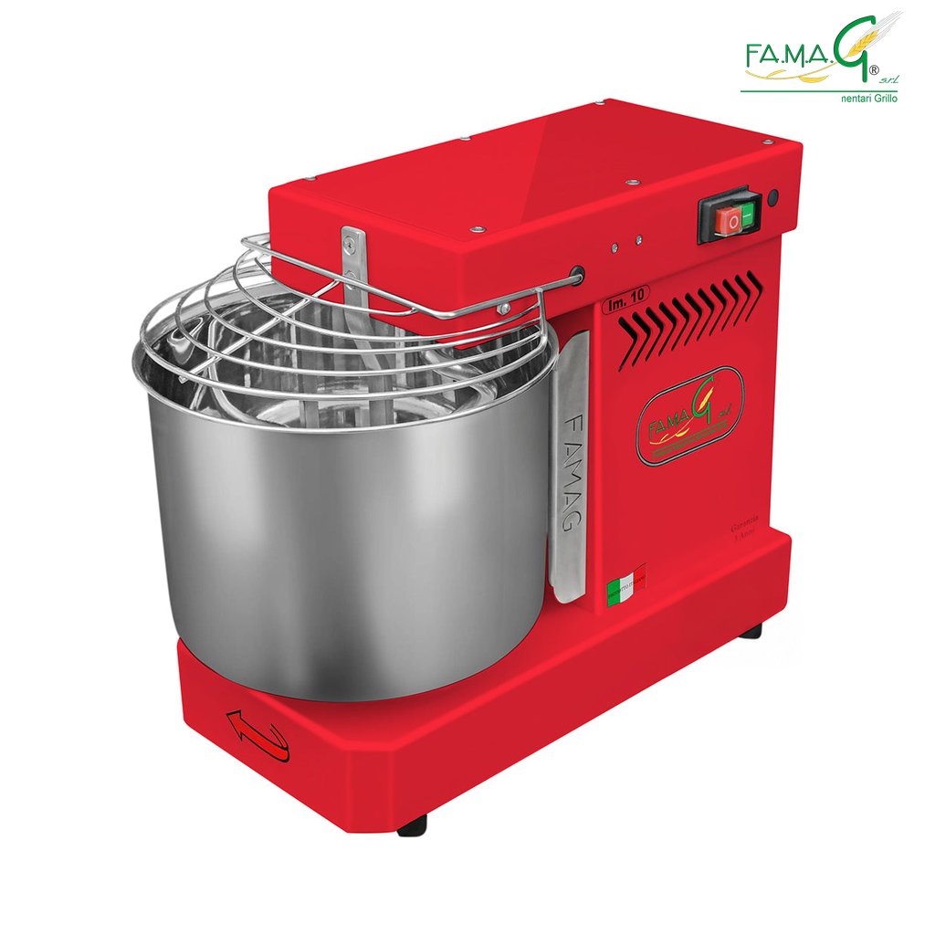 Famag IM10 Single Speed Spiral Dough Mixer - Ruby