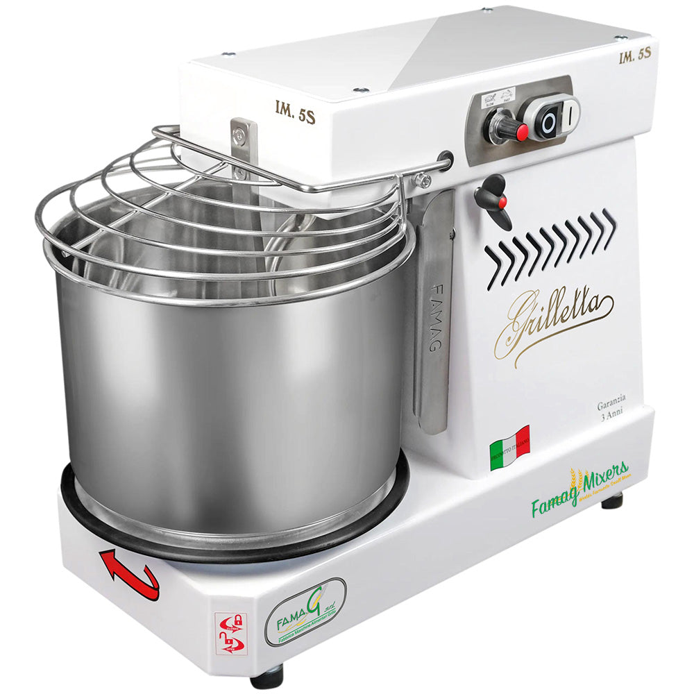 Famag IM5-S 10-Speed Removable Bowl Spiral Dough Mixer - Arctic White