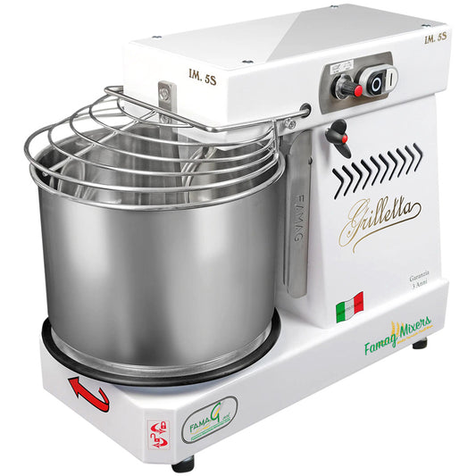 Famag IM5-S 10-Speed Removable Bowl Spiral Dough Mixer - Arctic White