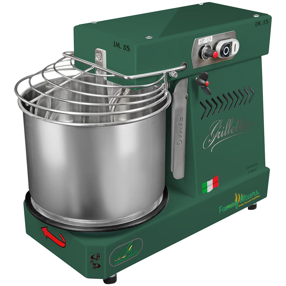 Famag IM5-S 10-Speed Removable Bowl Spiral Dough Mixer - Emerald