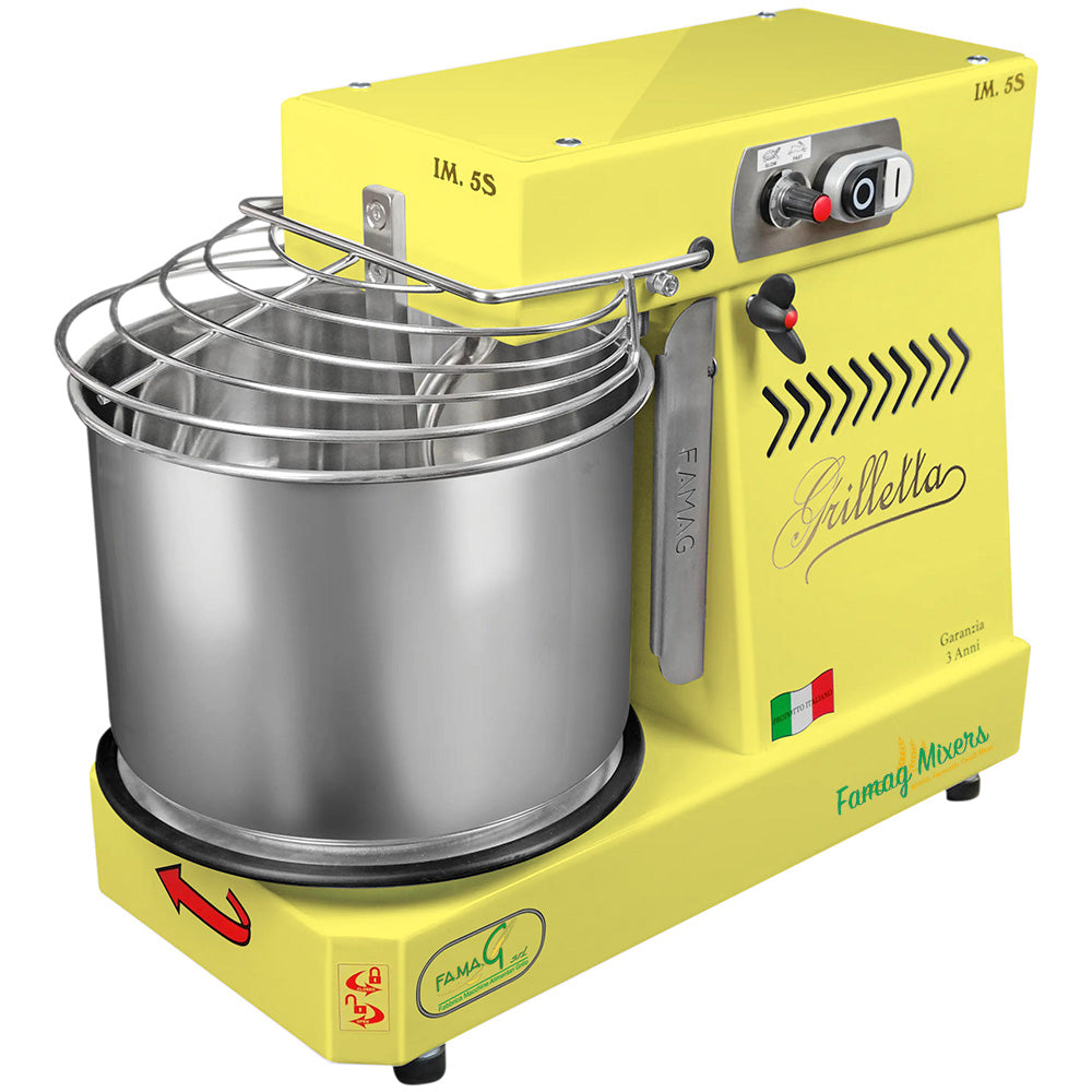 Famag IM5-S 10-Speed Removable Bowl Spiral Dough Mixer - Lemon