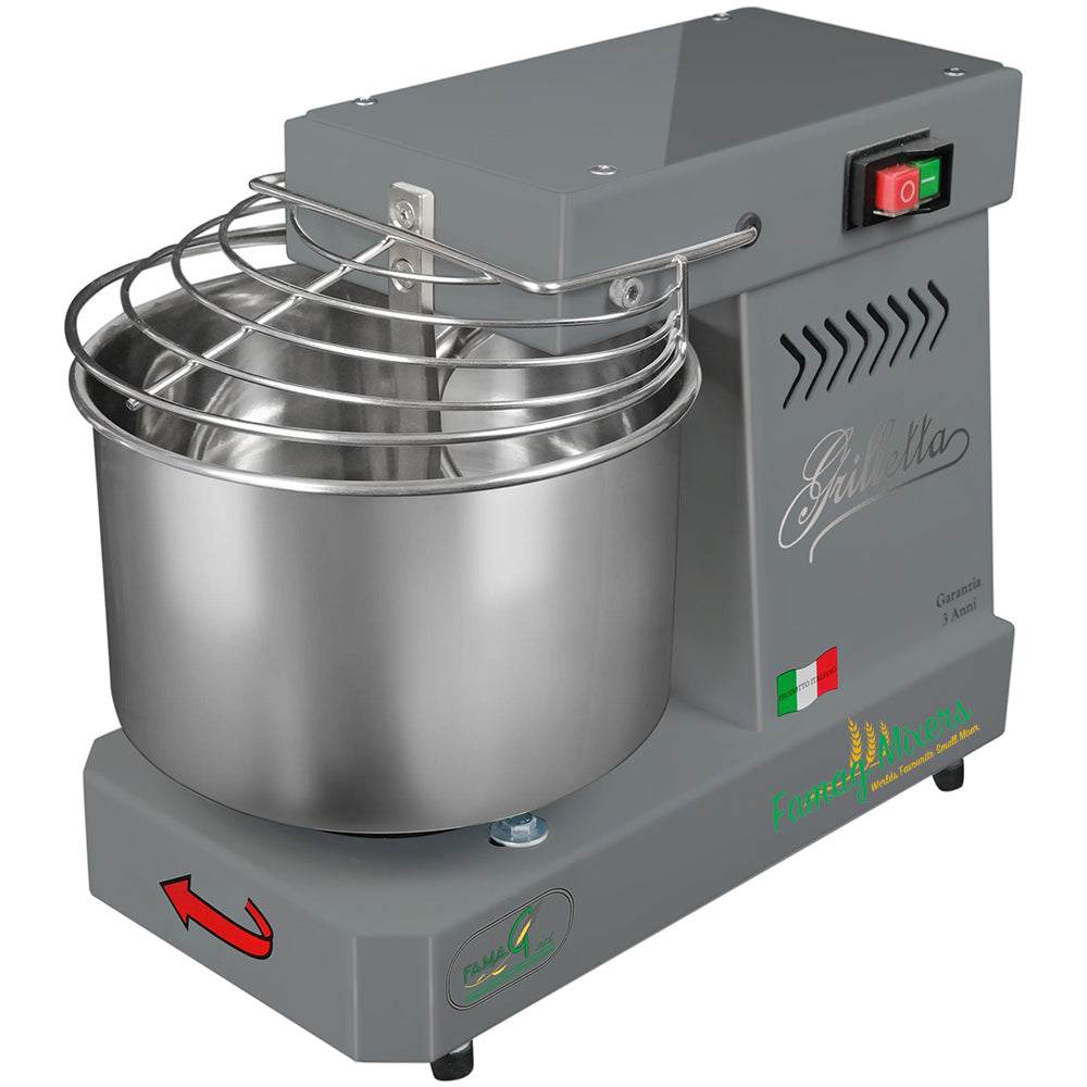 Famag IM5 Single Speed Spiral Dough Mixer - Dark Silver