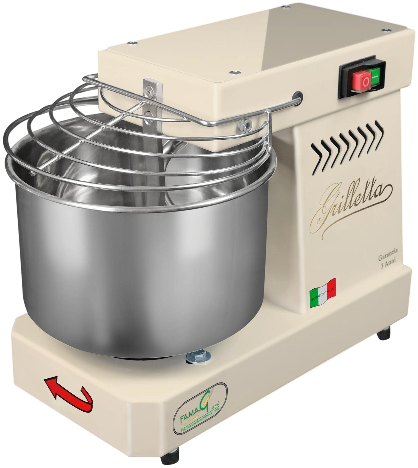 Famag IM5 Single Speed Spiral Dough Mixer - Oyster
