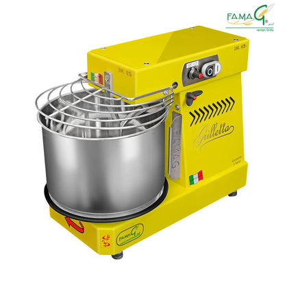 Famag IM6-S 10-Speed Removable Bowl Spiral Dough Mixer - Mustard