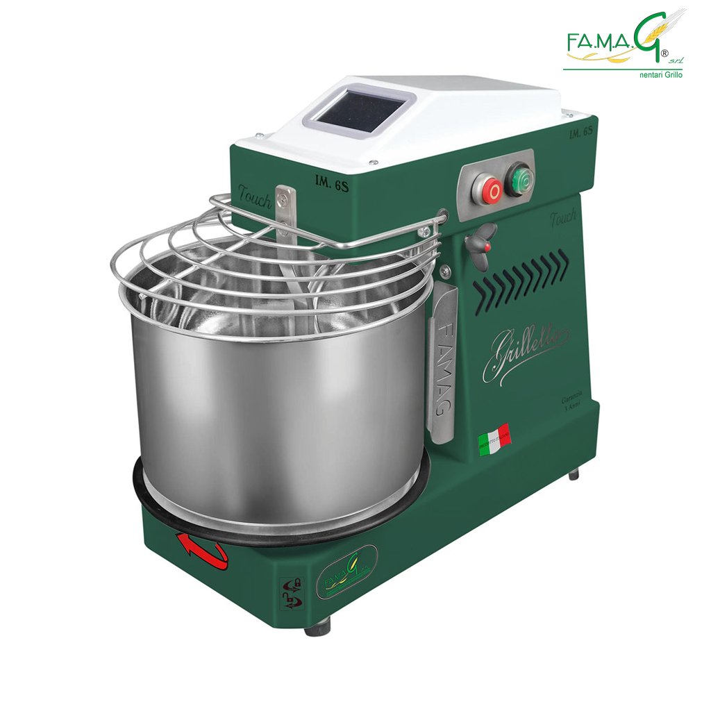 Famag IM6-S High Hydration Touch Removable Bowl Spiral Dough Mixer - Emerald