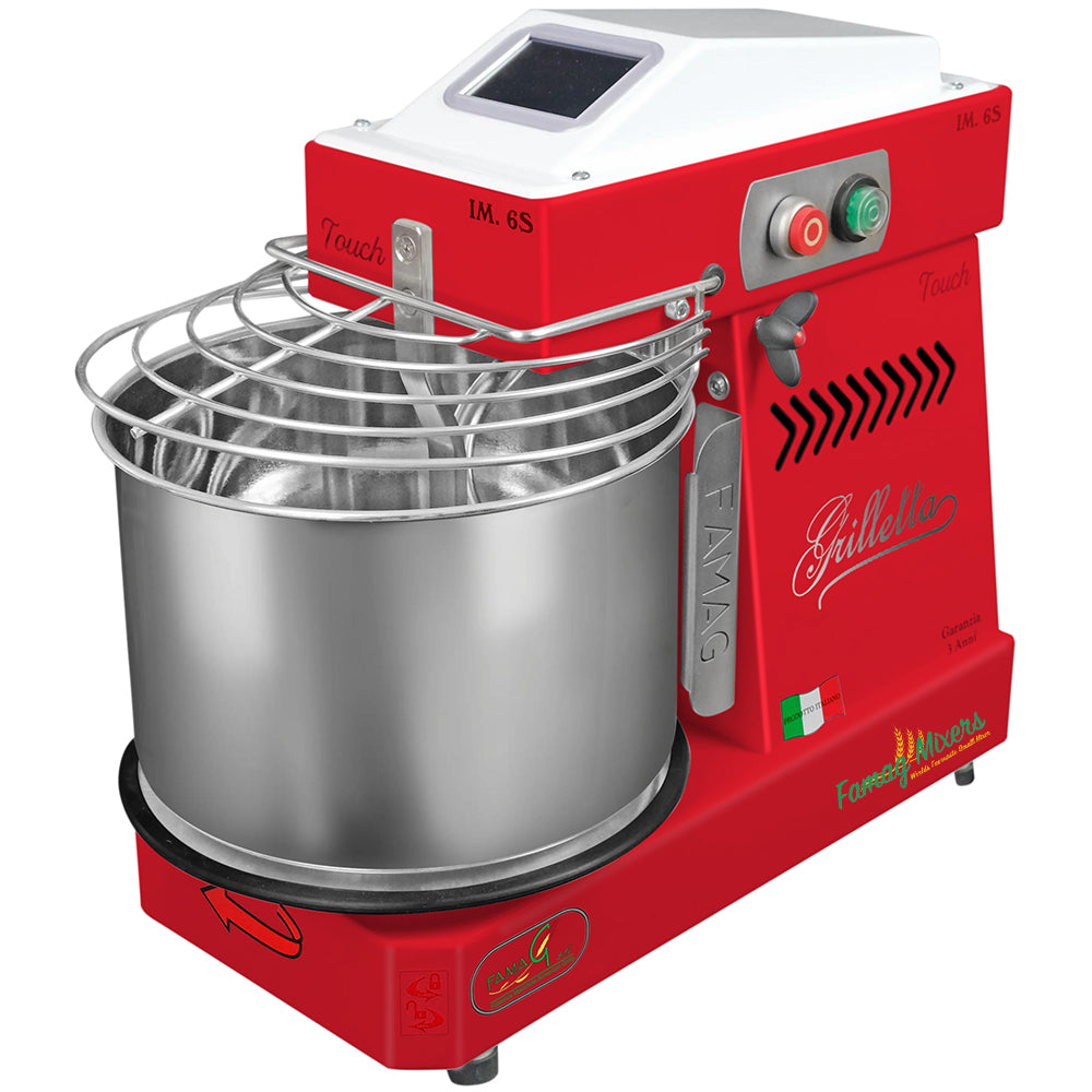Famag IM6-S High Hydration Touch Removable Bowl Spiral Dough Mixer - Ruby