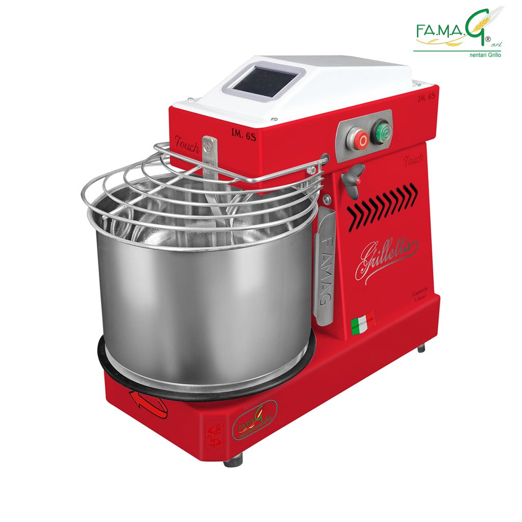Famag IM6-S High Hydration Touch Removable Bowl Spiral Dough Mixer - Ruby