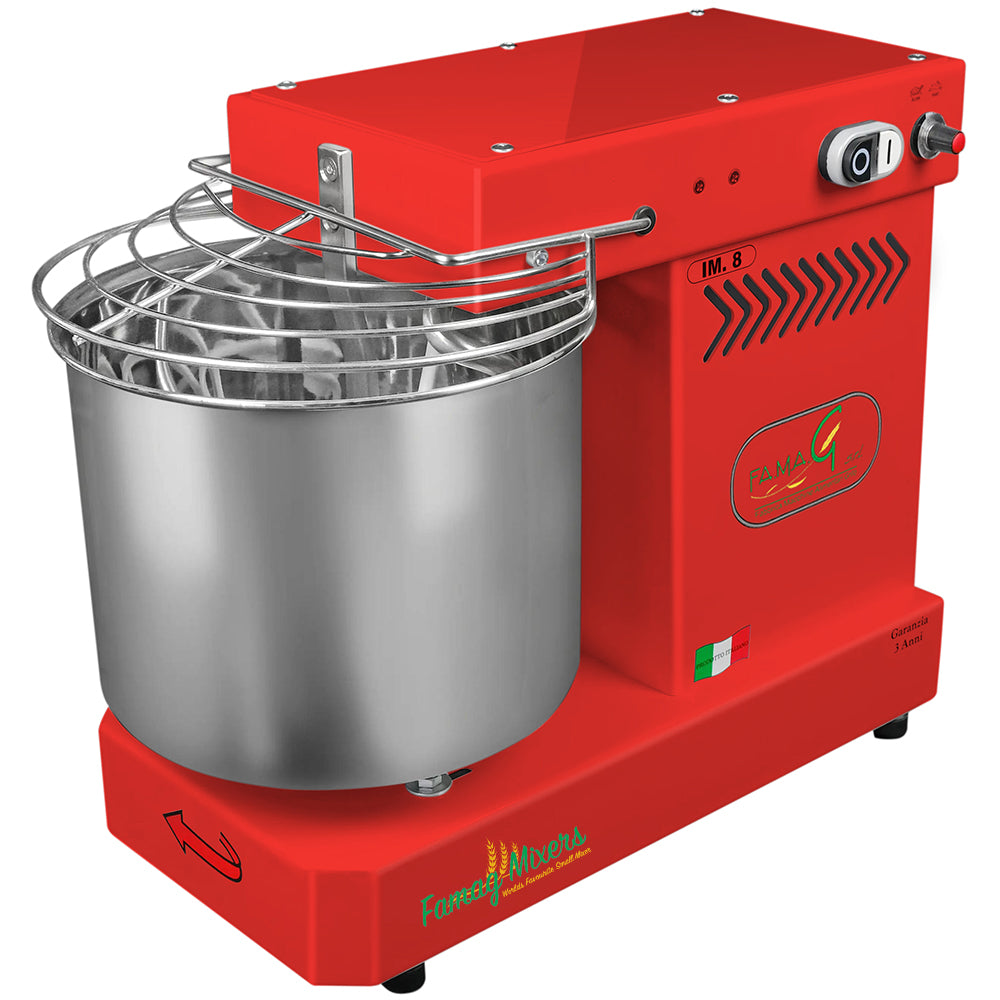 Famag IM8 10-Speed Spiral Dough Mixer - Maraschino