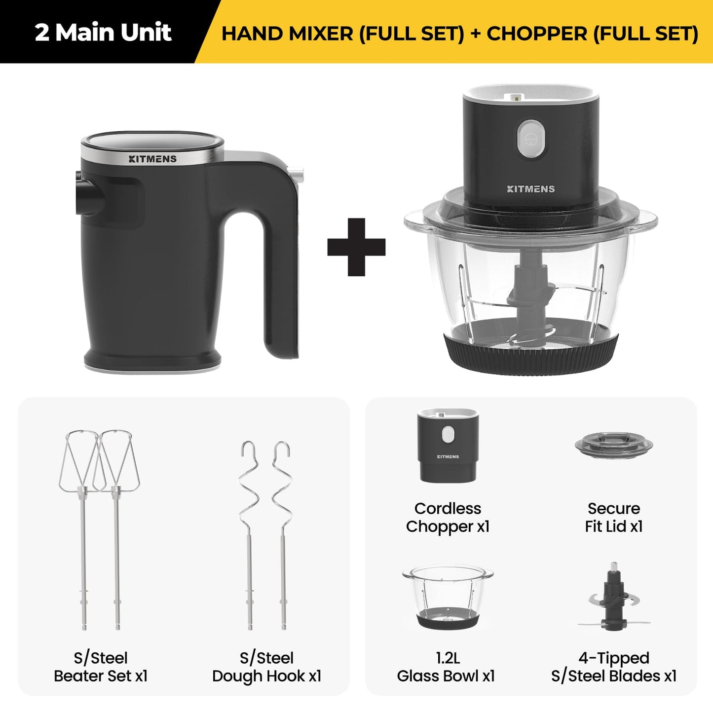 Kitmens ONE Cordless Hand Mixer KM-CHM