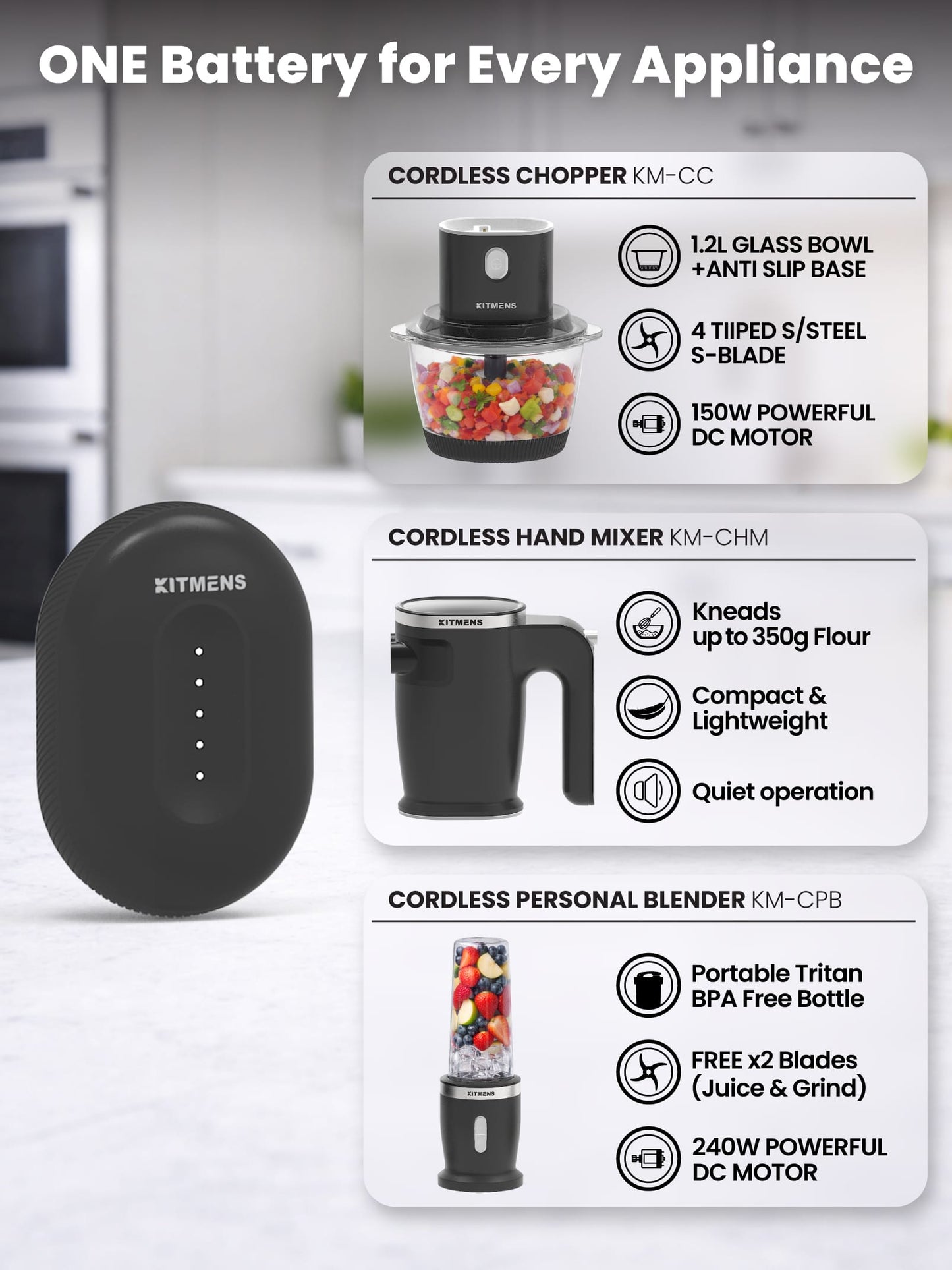 Kitmens ONE Cordless Battery KM-COB