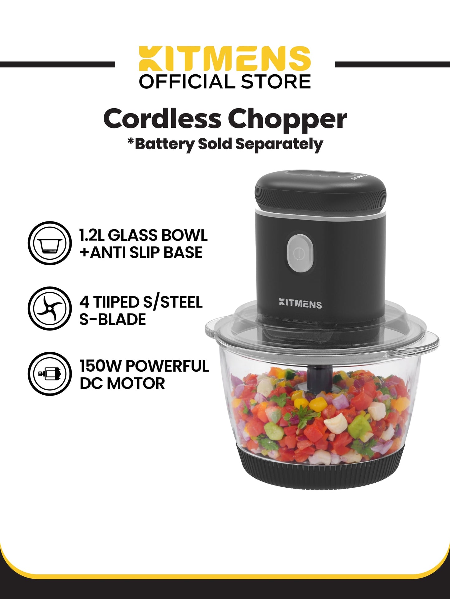 Kitmens ONE Cordless Chopper KM-CC