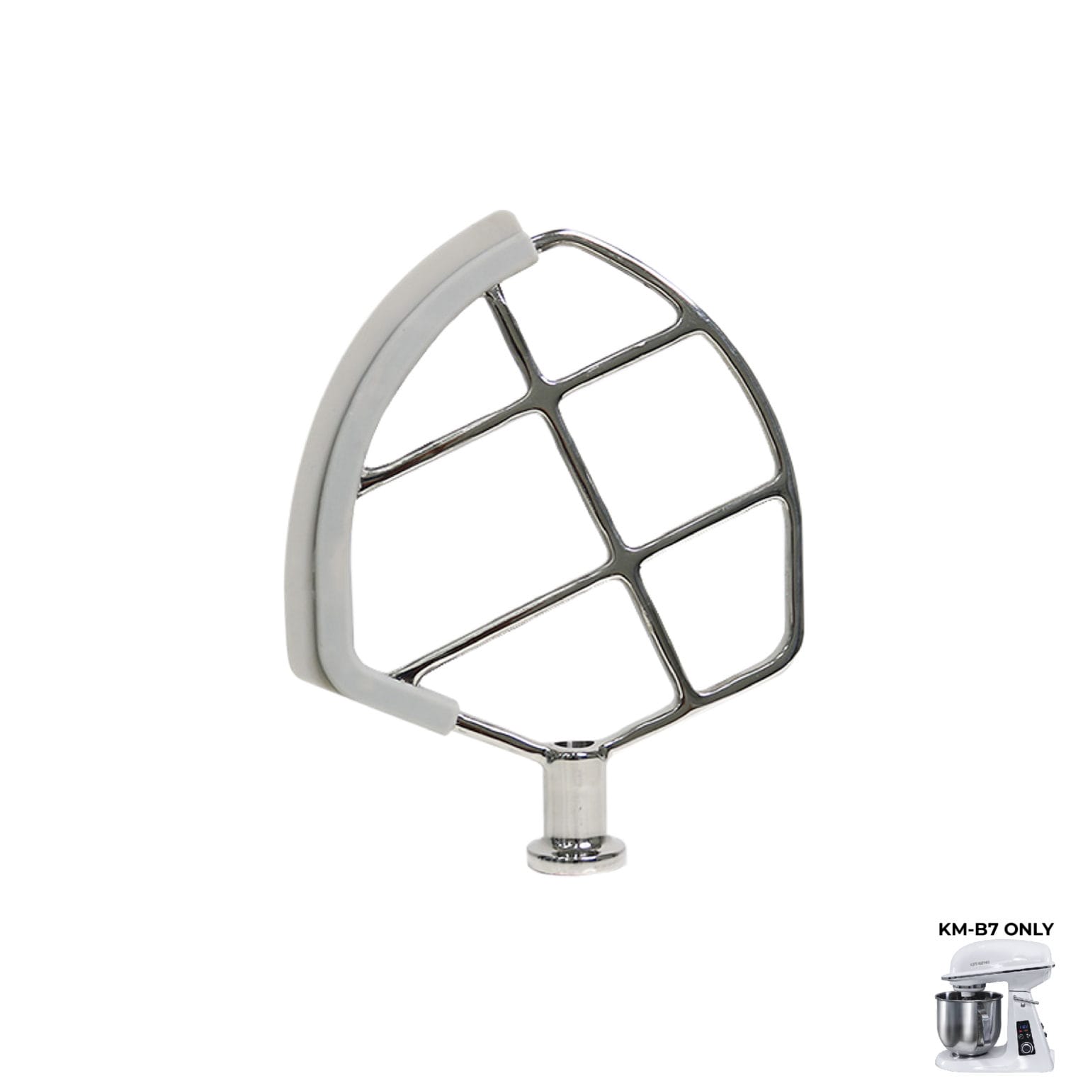 Kitmens Stainless Steel Flat Beater With Silicone for KM-B7