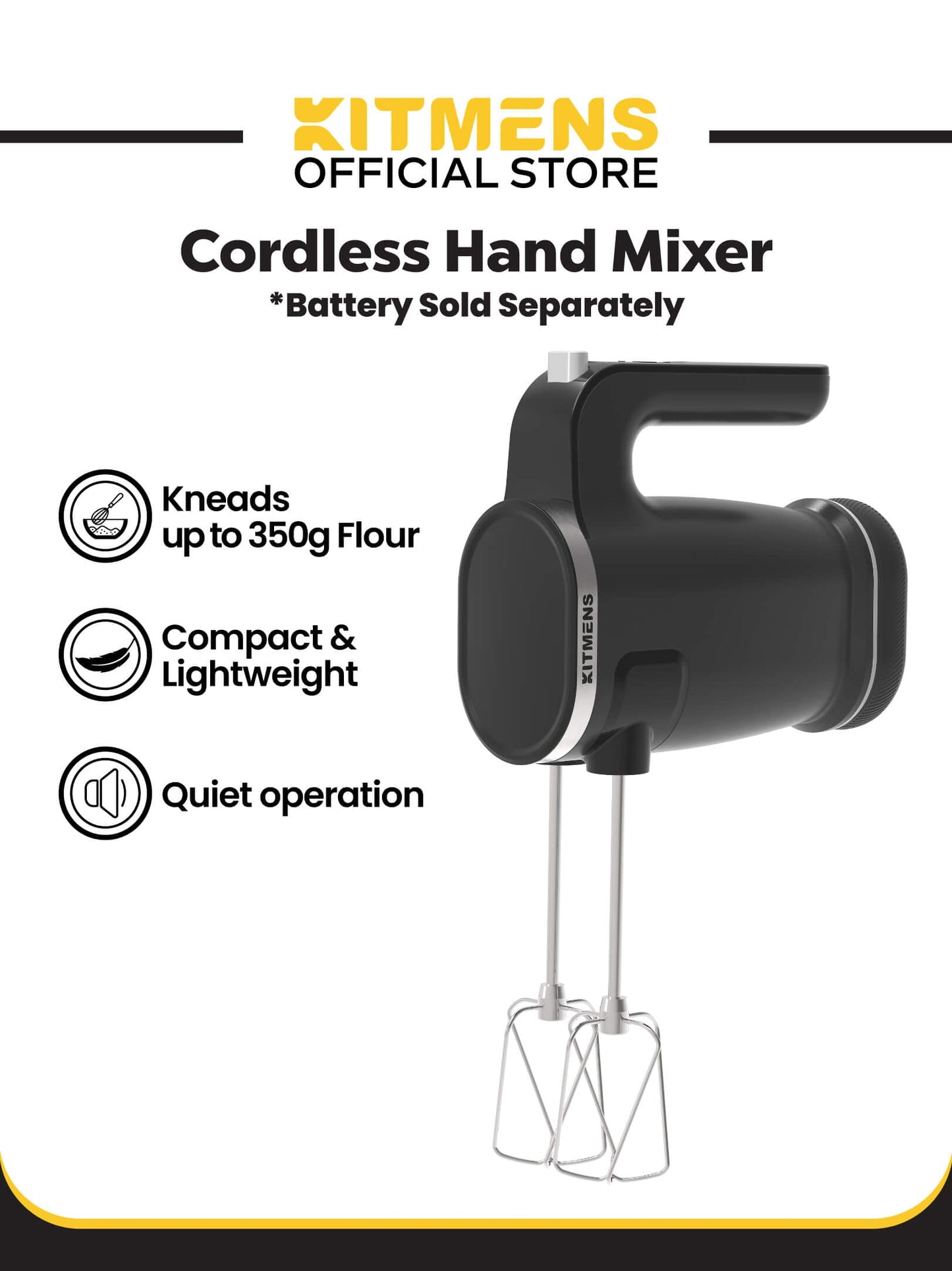 Kitmens ONE Cordless Hand Mixer KM-CHM