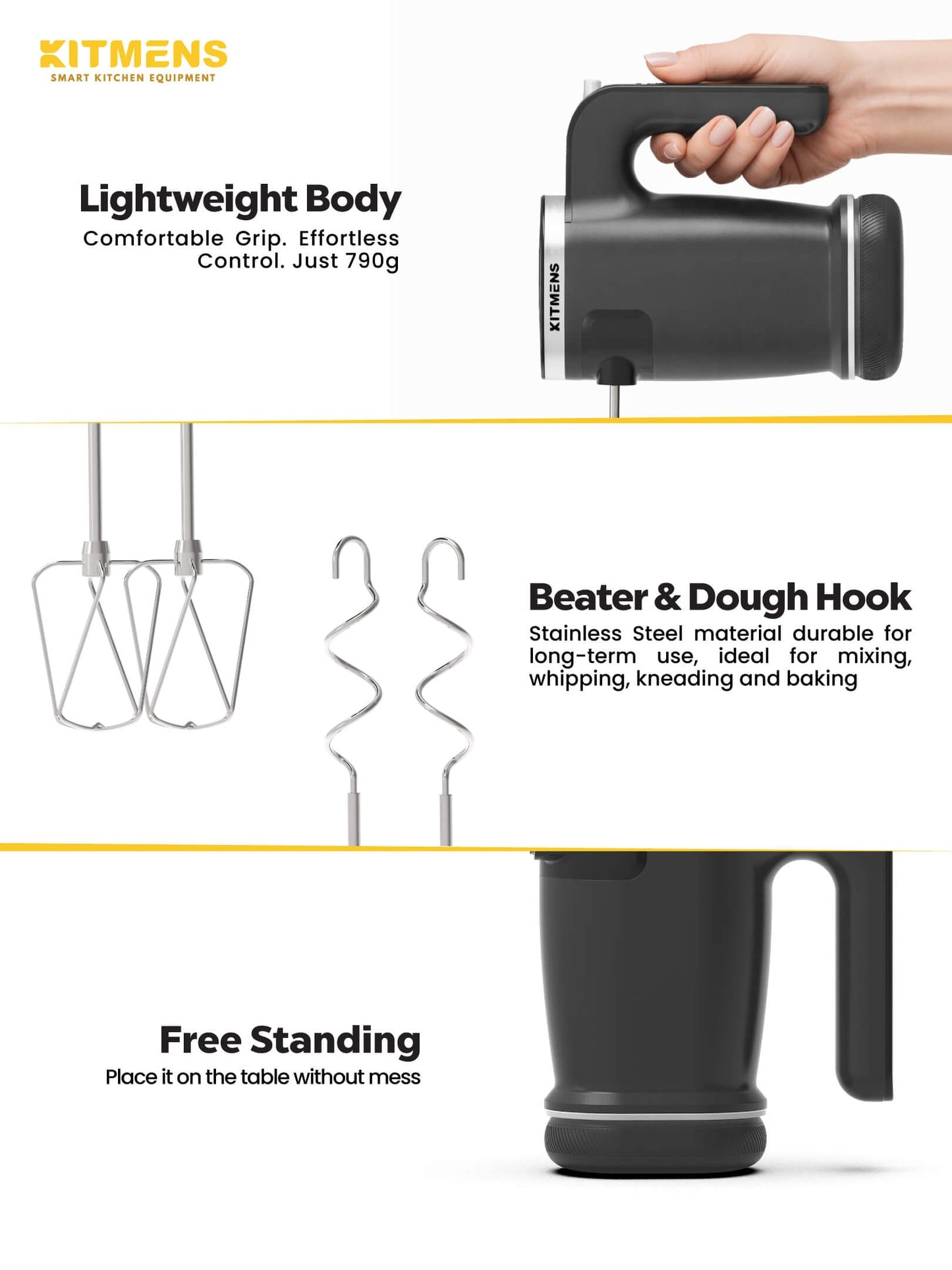 Kitmens ONE Cordless Hand Mixer KM-CHM