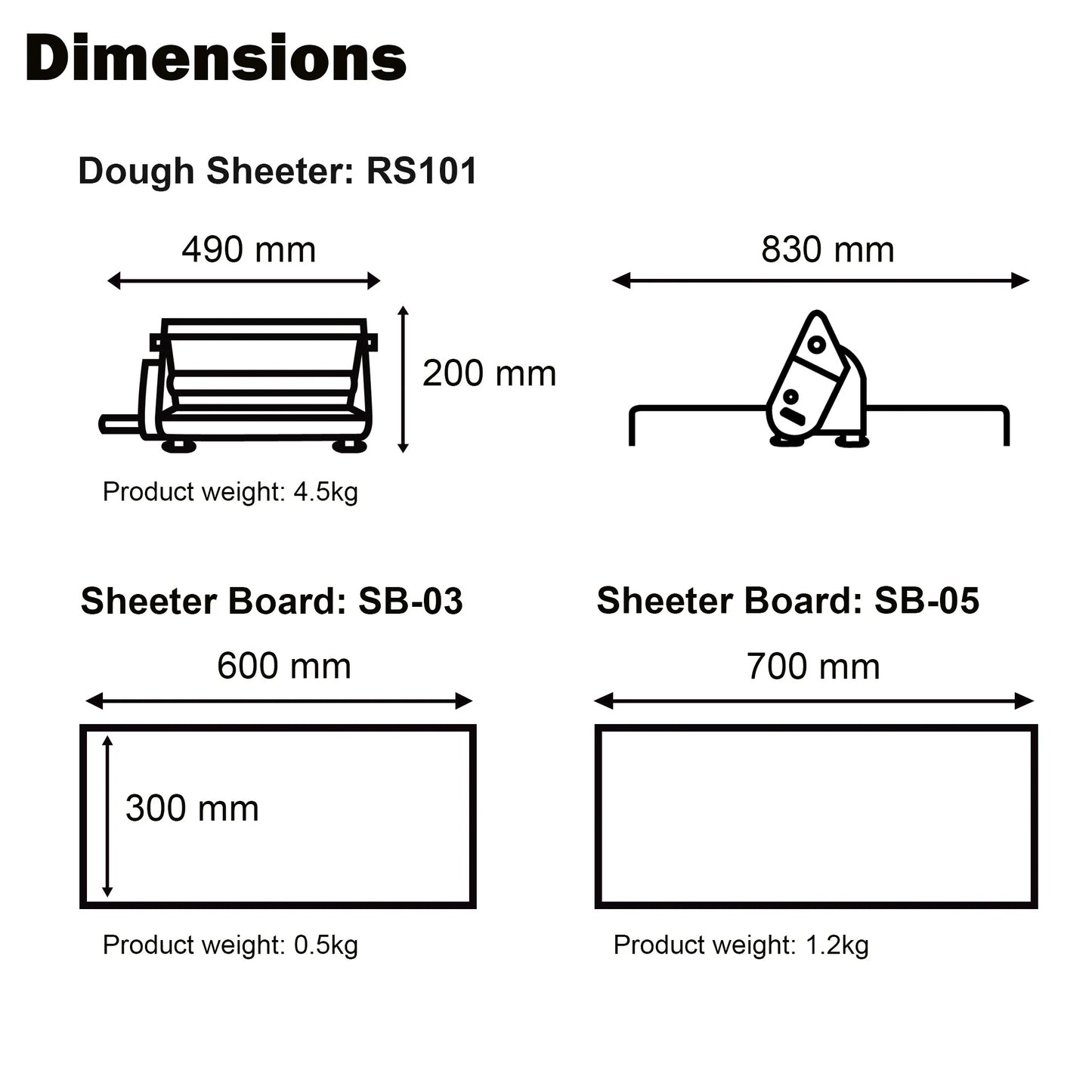 Kneader Sheeter Board SB-03
