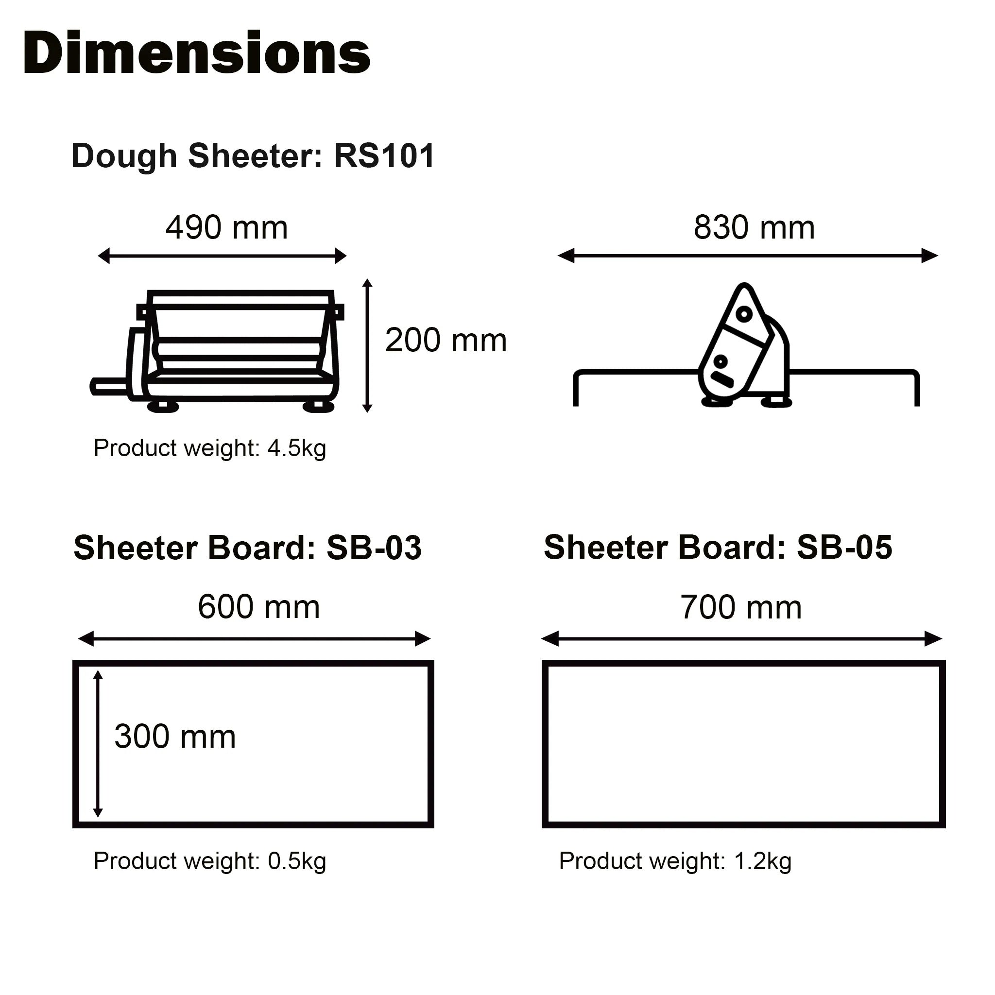 Kneader Sheeter Board SB-03