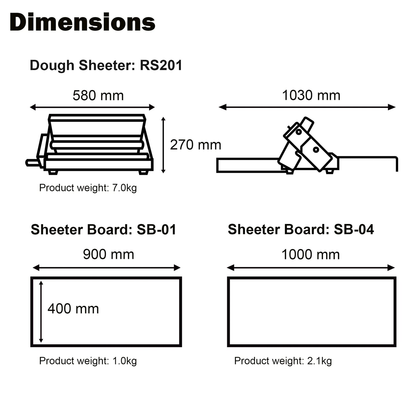 Kneader Sheeter Board SB-01