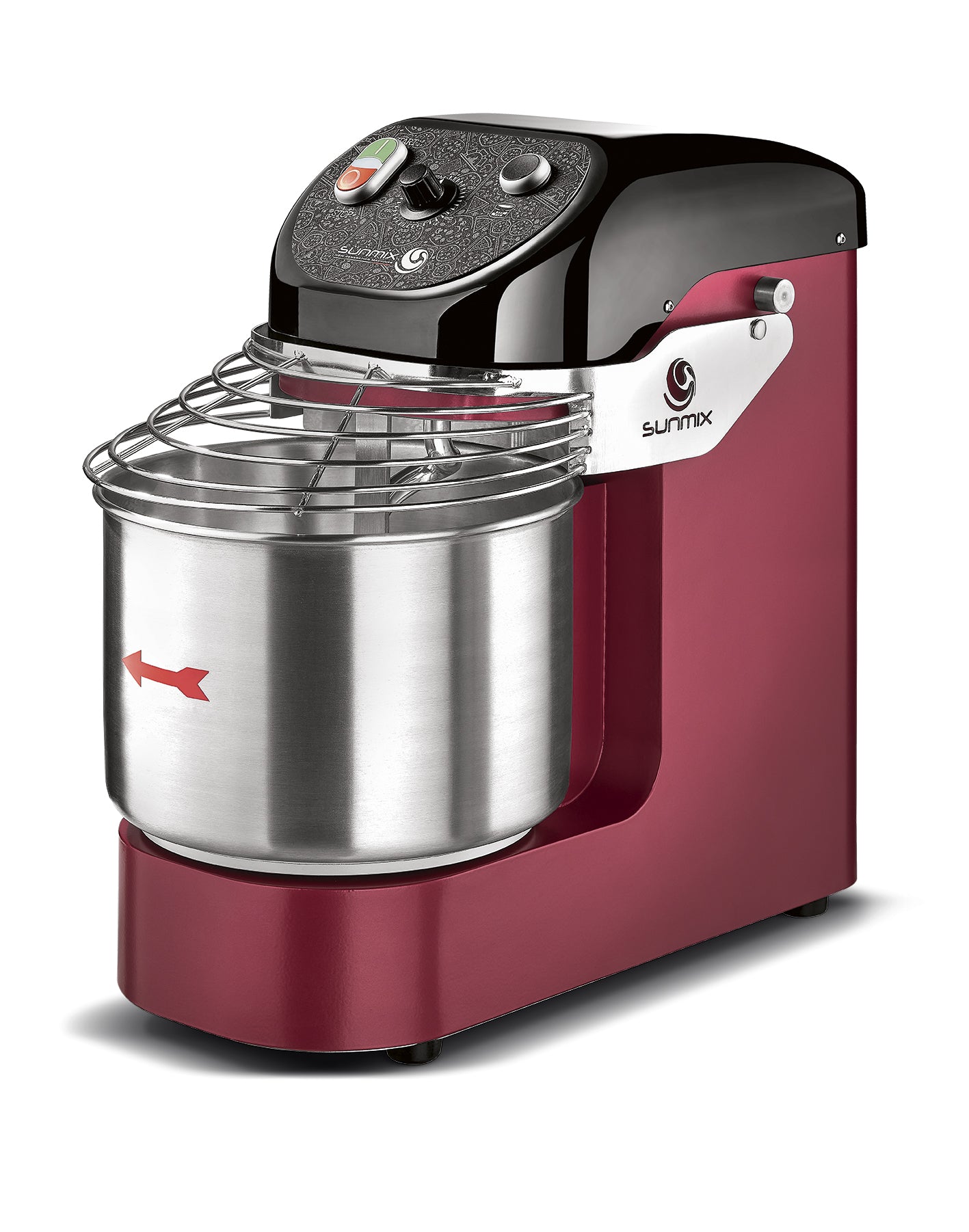 Sunmix EASY10 spiral dough mixer in Rosso Rubino