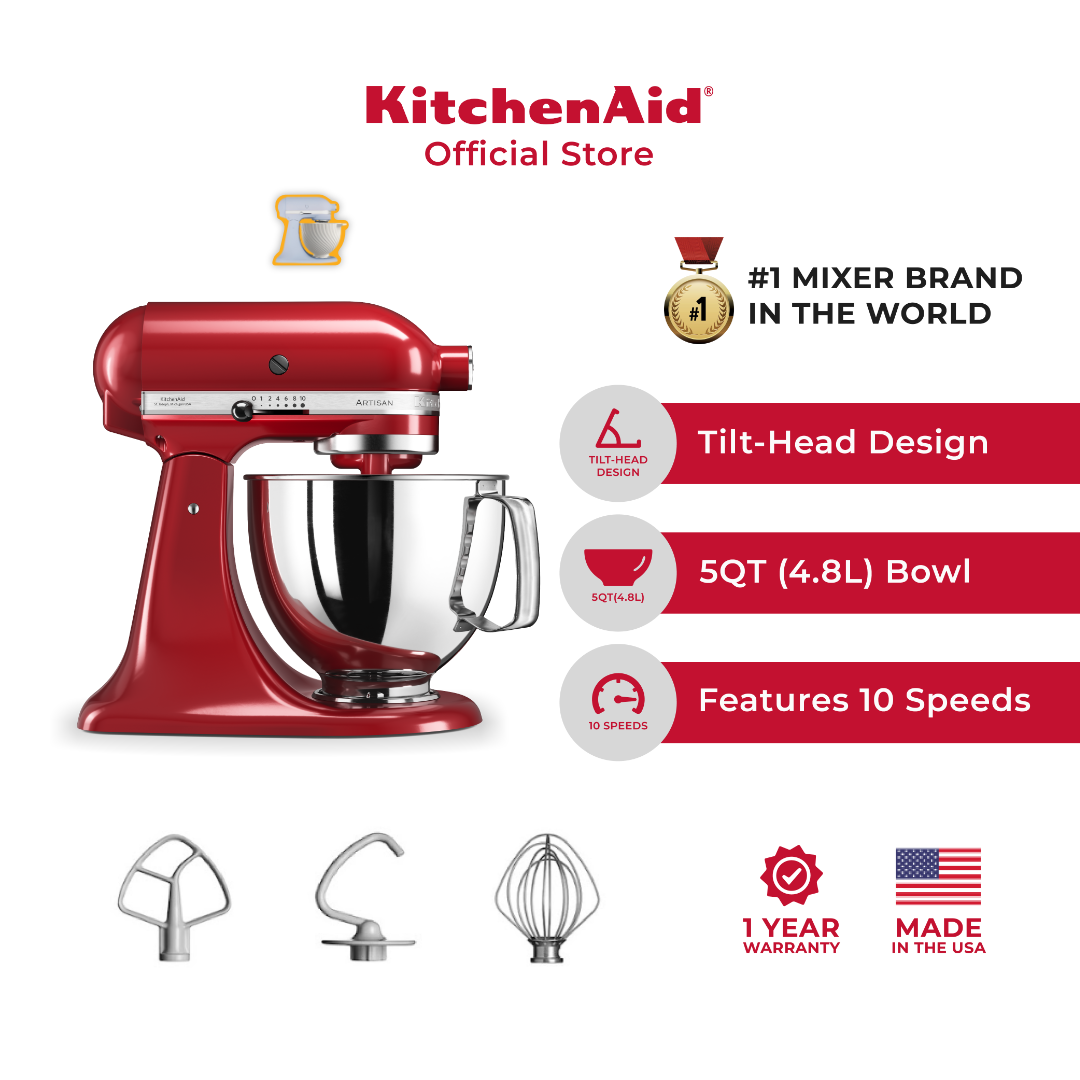 KitchenAid Artisan Tilt-Head Stand Mixer 5KSM125 (4.8L)