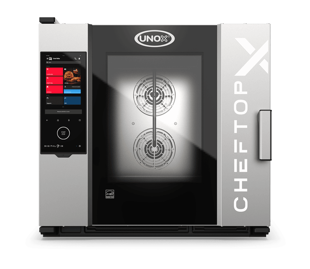 6 trays GN 2/1 Render of UNOX CHEFTOP-X™ commercial combi oven XEDA-0621-EXRS-POE.