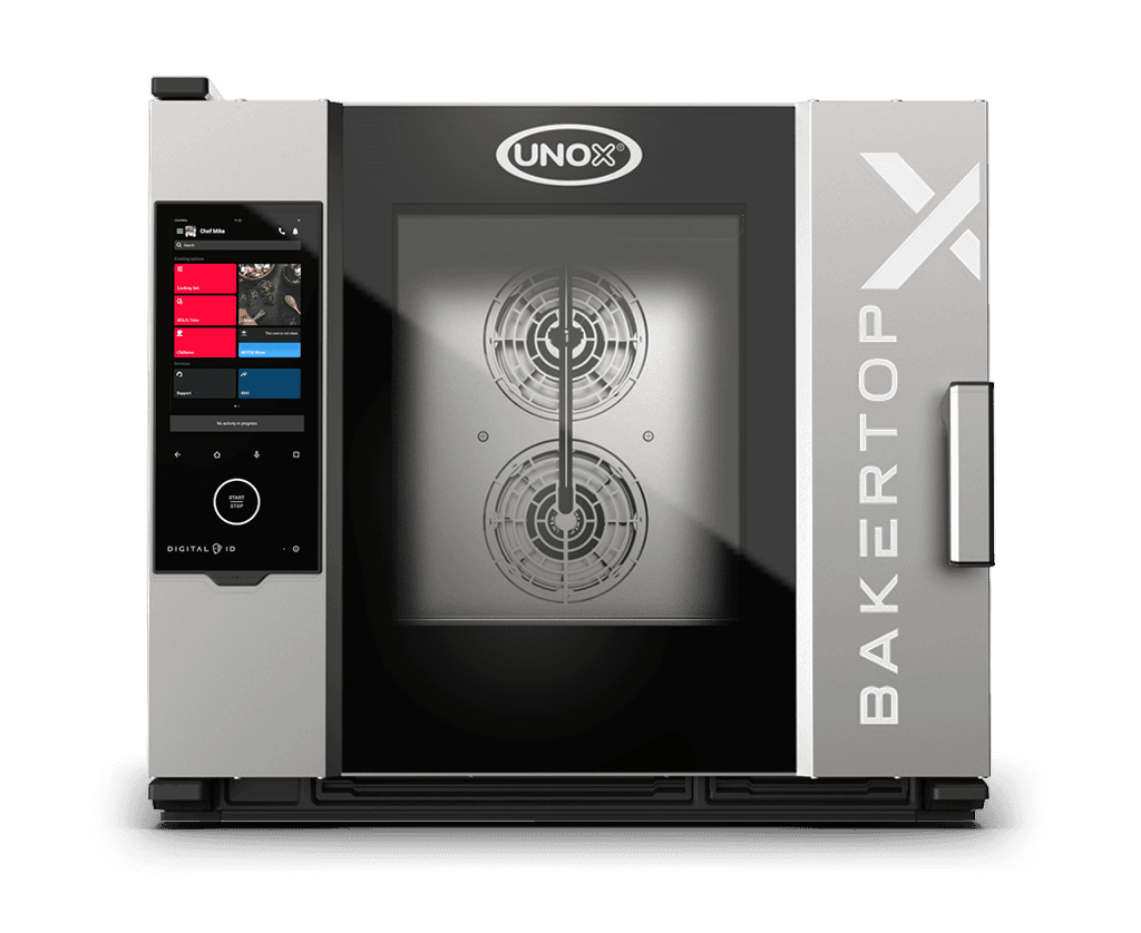 5 trays 600x400 Render of UNOX BAKERTOP-X™ commercial combi oven XELA-05EU-EXRS-POE.